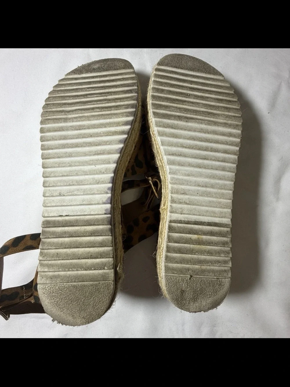 Leopard Print Bow Espadrille Sandals - Women